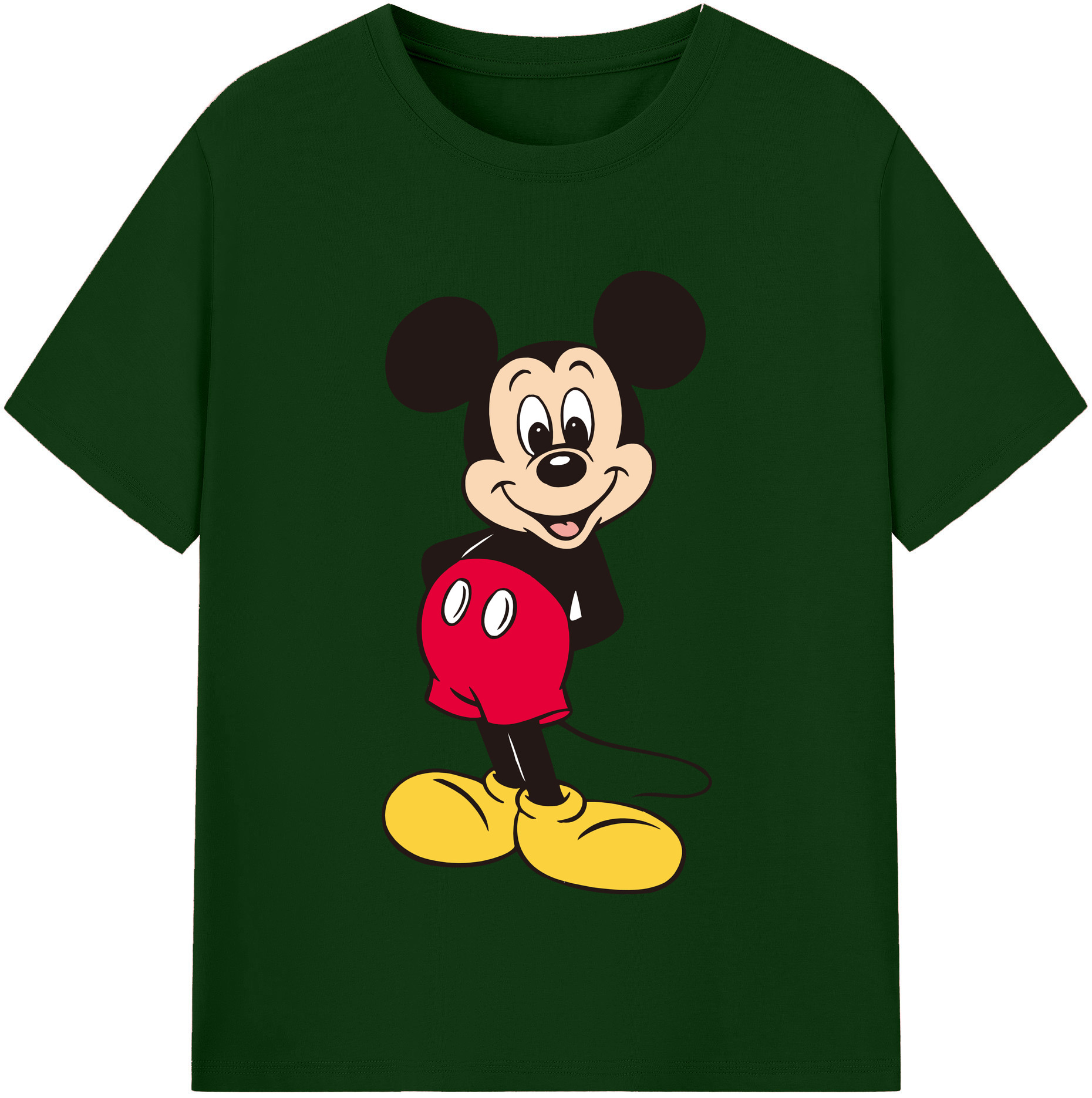 （画像用） ミッキーマウス Mickey Mouse 綿100％半袖Tシャツ（フロントプリント）